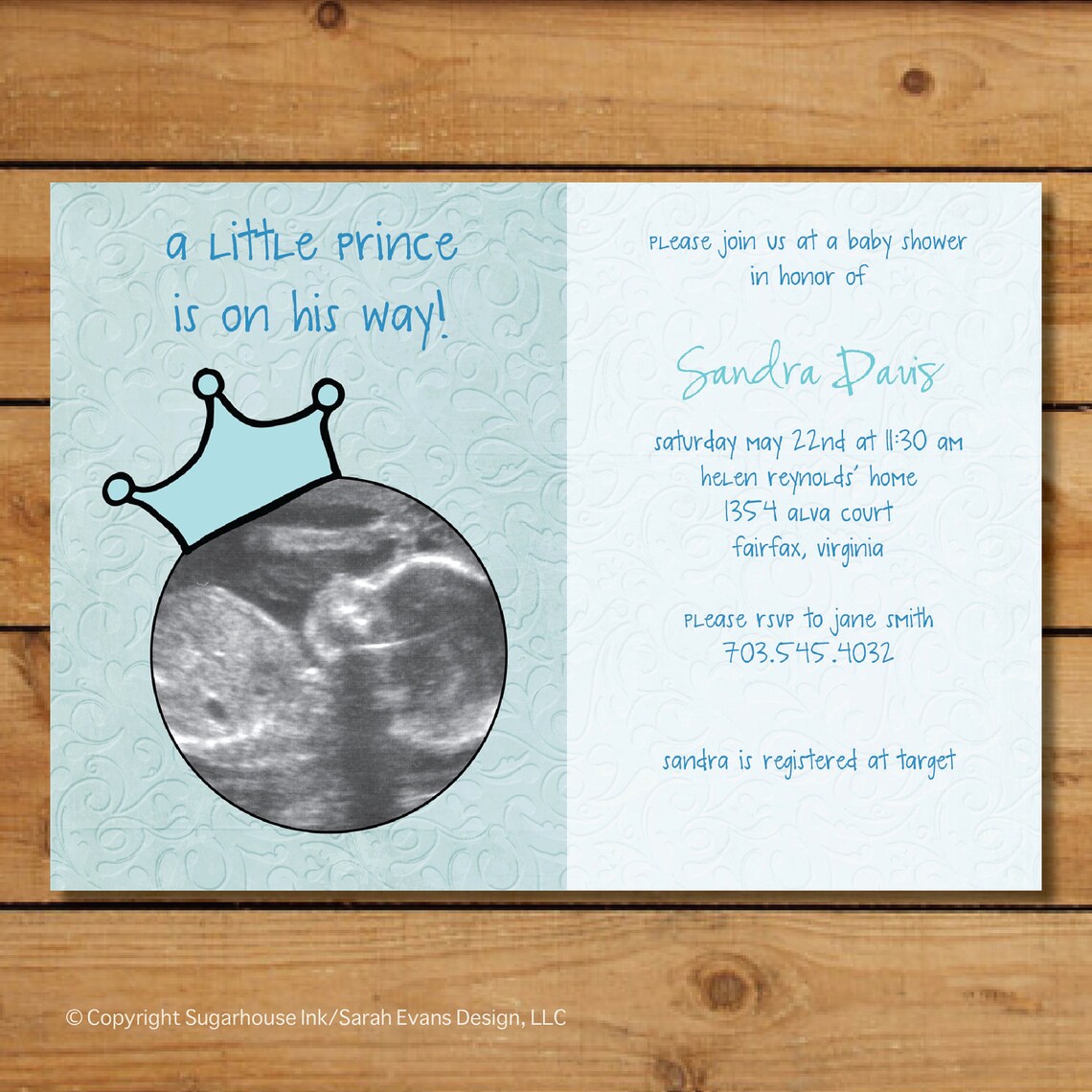 Ultrasound Baby Shower Invitation Boy Etsy