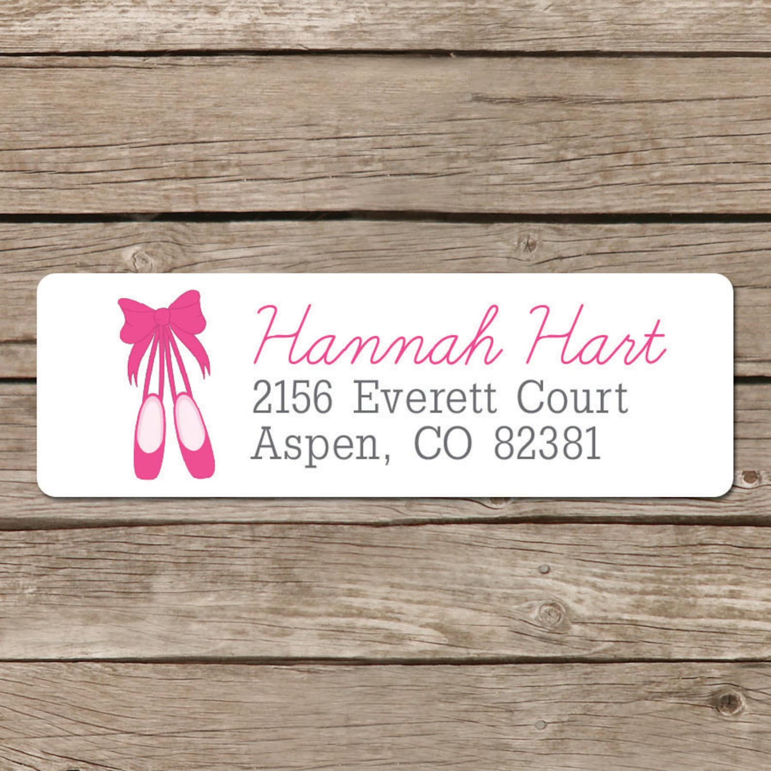 return address labels - ballerina - personalized - stickers - ballet - custom label