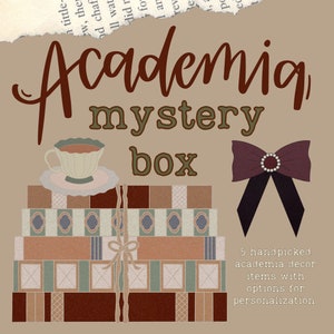 Academia Light or Dark Vintage Mystery Box- Academia Aesthetic Surprise Box- Vintage Unique Academia Styled Box- Handpicked Curated Academia
