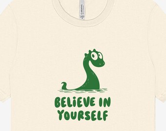 トップス NICENESS UMA PRINT TEE SHIRT NESSIE L Funny Loch Ness Monster T-shirt, Believe in Yourself Tee, Scotland