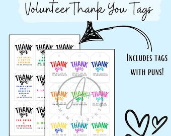 Thank You Tags for Volunteers - Children's Church