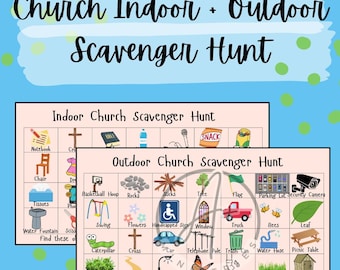 Church Indoor & Outdoor Scavenger Hunt - Children's Church