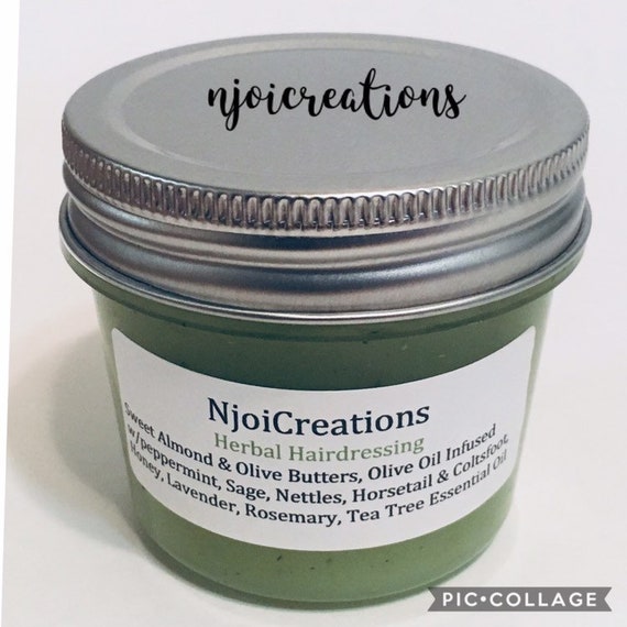 Herbal Hairdressing An All Natural Hair Grease Etsy