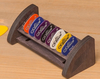 Wood guitar pick holder, Unique pick holder, Guitar pick display, Plectrum holder, Guitar pick stand, Pick organizer, Guitar accessories