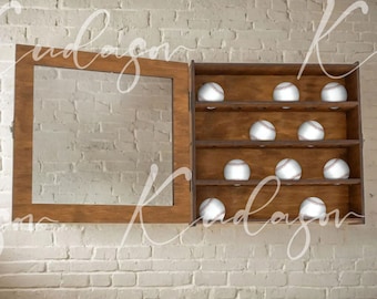 Baseball ball display case, Baseball ball holder, Baseball ball cabinet, Baseball ball shelf, Baseball ball rack, Baseball ball storage