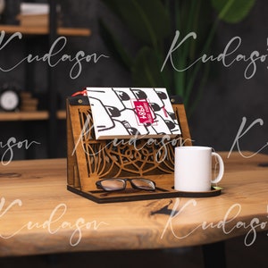 Wood book stand display, Book holder stand, Triangle book stand, Book display stand, Open book stand, Book rest and coaster, Book valet