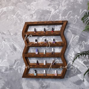 Nail polish rack wall mount, Nail polish shelf, Nail polish organizer, Nail polish bottle holder, Nail polish stand, Nail polish storage