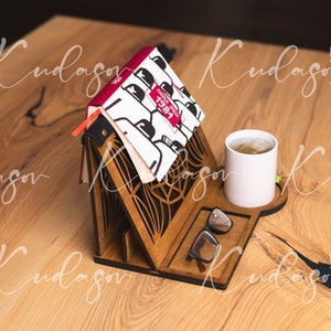 Support de livre triangulaire, support de support de livre, affichage de stand de livre, repose-livre et dessous de verre, support de voiturier de livre, support de place de livre, support de livre de table de nuit
