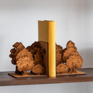 Wooden Bookends, Unique Bookends, Decorative Bookends, Forest Bookends, Tree Bookends, Rustic Bookends, Bookends For Shelf, Nature Bookends