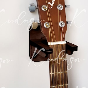 Guitar wall hanger, Wooden guitar hanger, Wall mount guitar holder, Guitar storage, Guitar stand, Ukulele wall mount, Guitar player gift