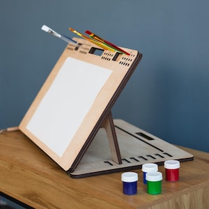 Tablero de dibujo ajustable, Soporte de caballete de pintura, Tablero de pintura para mesa, Caballete portátil, Caballete de dibujo, Tablero de dibujo de madera, Tablero de dibujo