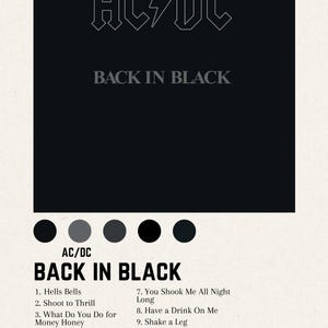 AC/DC Poster Back in Black - Etsy