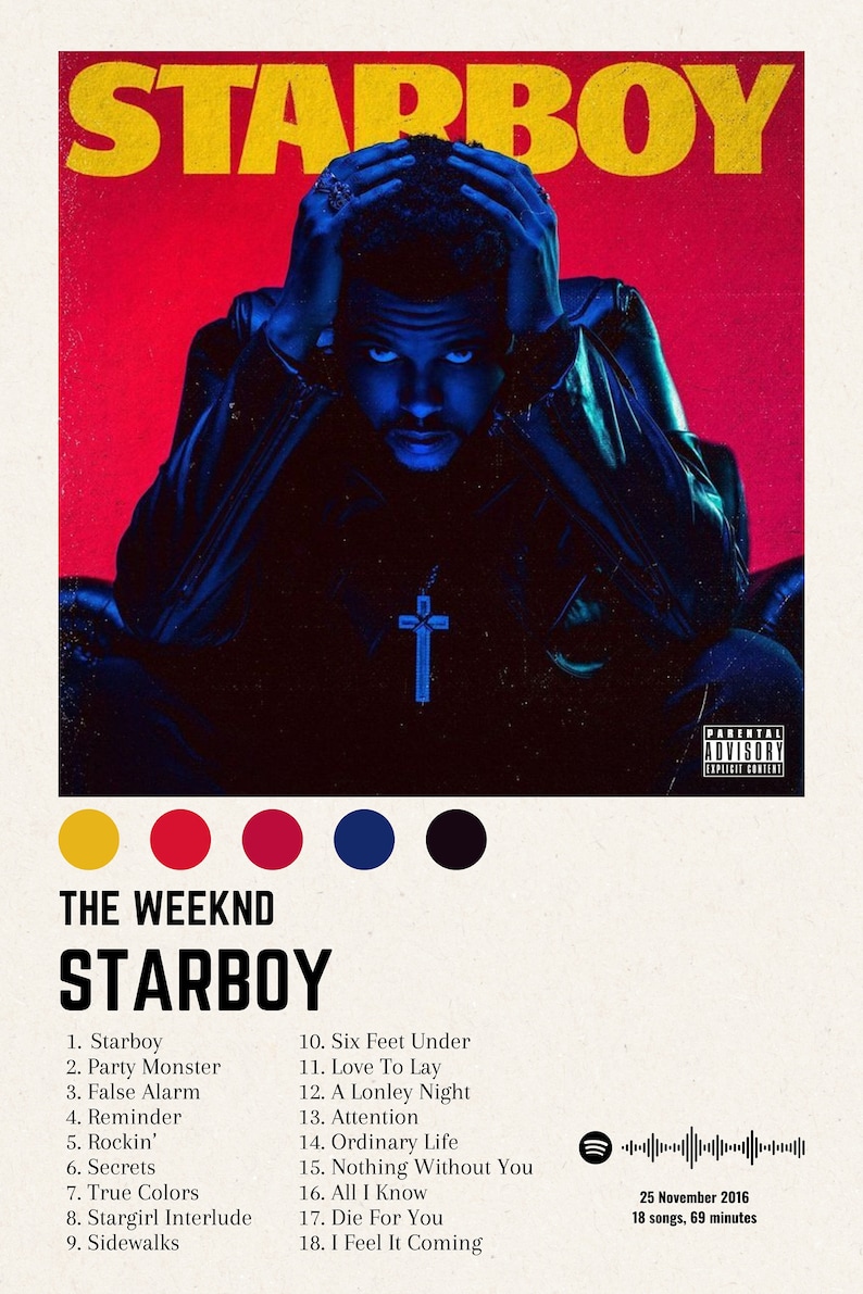 The Weeknd Starboy Printable Poster - Etsy