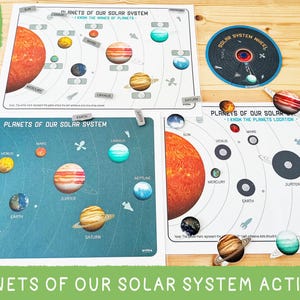 Solar System Activity: Planets Wheel, Montessori Learning (Digital Download)