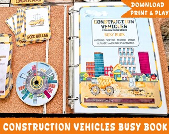 Veículos de Construção: Livro de Atividades de Aprendizagem Pré-Escolar (PDF)