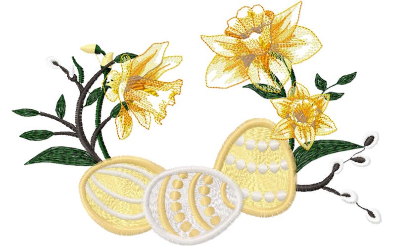 Easter Machine Embroidery Design, Easter Basket Embroidery Designs ...