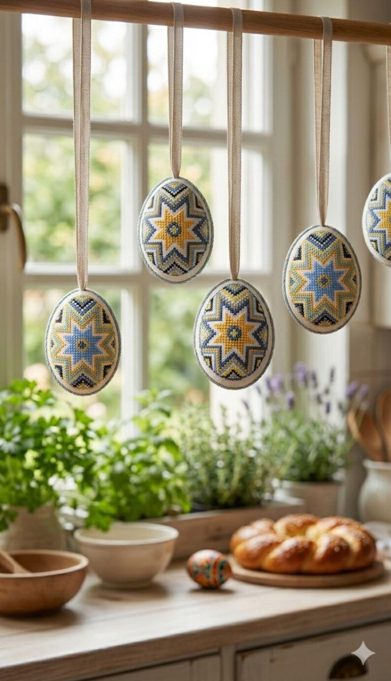 Ukrainian Pysanka Machine Embroidery Design, Easter Egg Cross Stitch ...