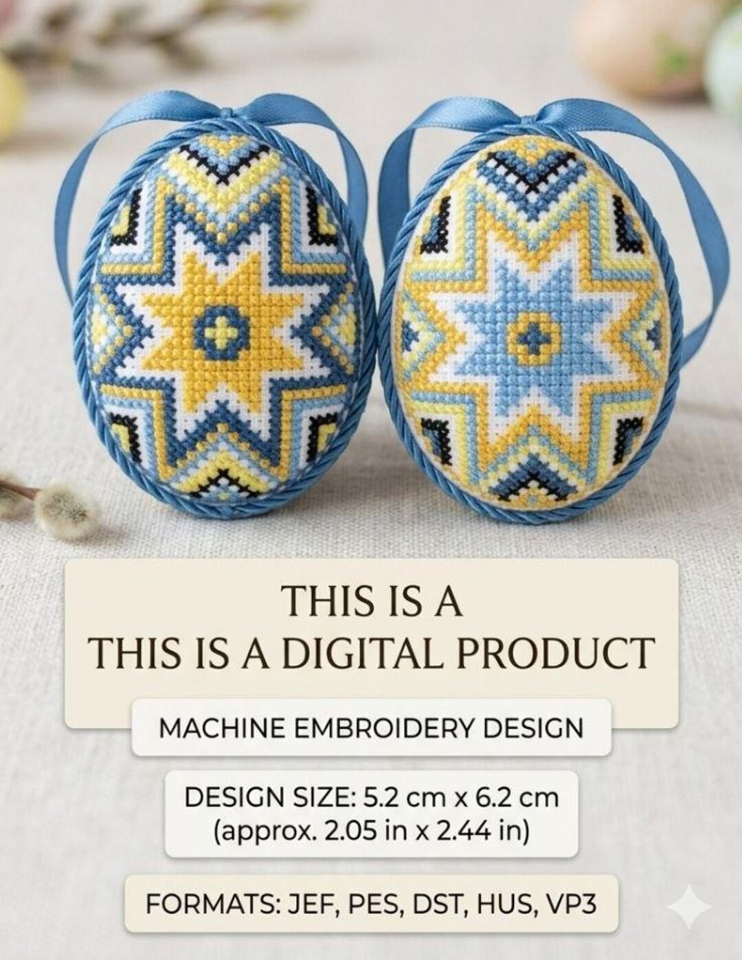 Ukrainian Pysanka Machine Embroidery Design, Easter Egg Cross Stitch ...