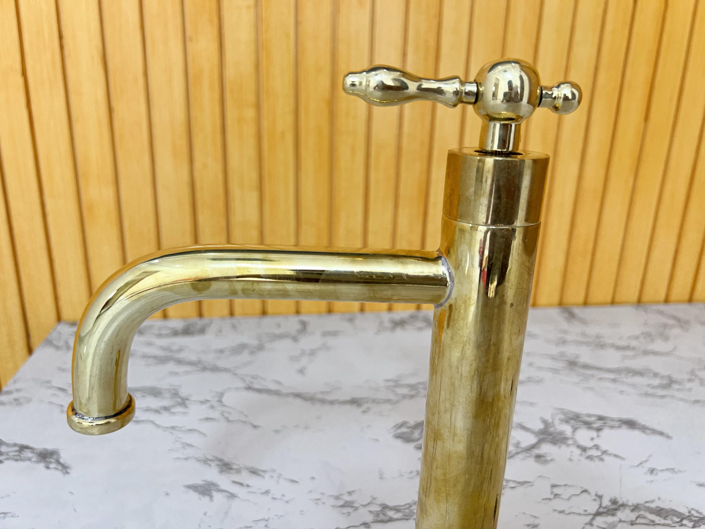 Brass Kitchen Faucet, Water Tap, Cold Water Dispenser,unlaquered Brass ...