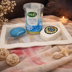 Evil Eye Soap Holder – Minimal Bathroom Organizer (Soap Not Included)