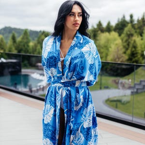 Womens Festival Outfit, Beach Cover Up, Silk Bohemian Kimono, Summer Dress, Silk Kaftan Dress, Boho Kimono Dress, Viscose Long Robe