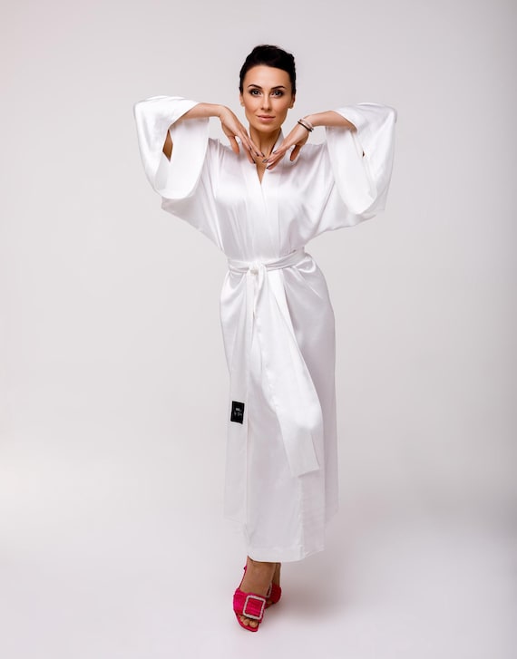 Buy Silk Satin Kimono Robe for Women, Elegant Silk Bride Robe