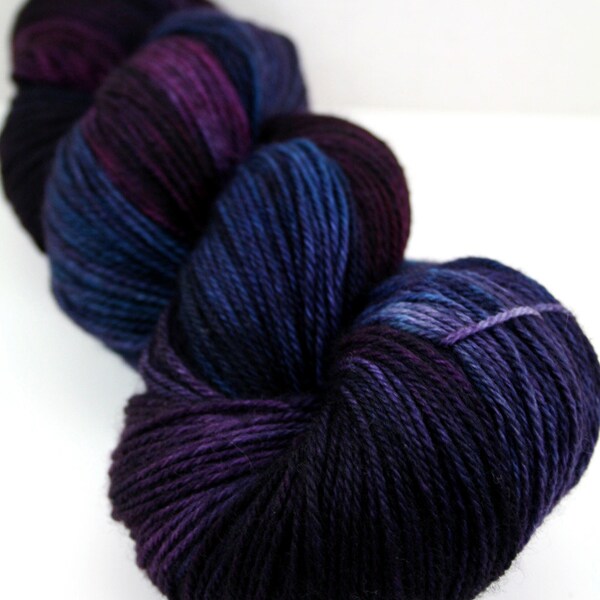 Cozy Toes in "Orchid Elixir," Hand Dyed Sock Yarn, Fingering Weight Superwash Merino Cashmere Nylon 4-ply