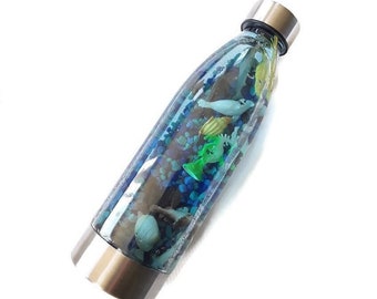 Ocean Themed Sensory Bottle - I Spy Bottle - Aquarium Bottle - Calm Down Bottle - Fidget Toy