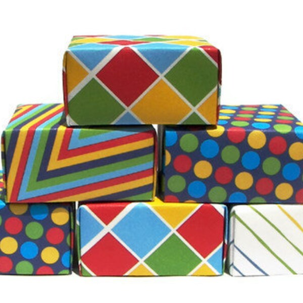 Paper Boxes Set of 8 Small Bold Colors Origami Boxes Jewelry Boxes