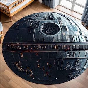 Death Star Teppich: Star Wars Teppich, Sci-Fi Gamerzimmer Matte, galaktische Kinderzimmer Dekoration, Geschenk