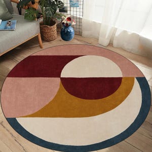 Alfombra redonda, alfombra de salón, con estampado Yin Yang, decoración del hogar, alfombra de cocina, alfombra de área, regalo personalizado, antideslizante, fácil de limpiar, personalizada