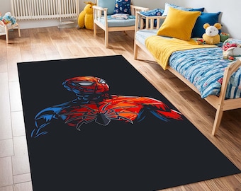 Spider-Man Kinderzimmerteppich: Rutschfest, maschinenwaschbar
