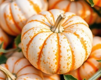 Mini Tiger Striped Pumpkin Seeds, Organic, Non GMO, 20+