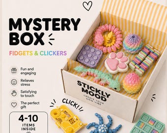 3D Printed Fidgets, Clickers & Keychains | Pocket Sensory Toys | Mystery Box Gift