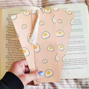 Pink Egg Bookmark| Summer Bookmark| Girly Bookmark| Trendy Bookmark| Double Sided Bookmark| Laminated Bookmark| Gifts for Readers