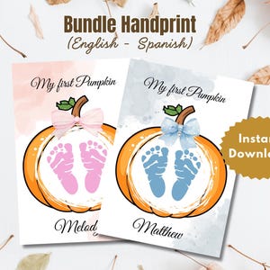 My First Pumpkin Craft for Toddlers | Fall Preschool Activity | Baby Keepsakes | Personalized Family Gifts