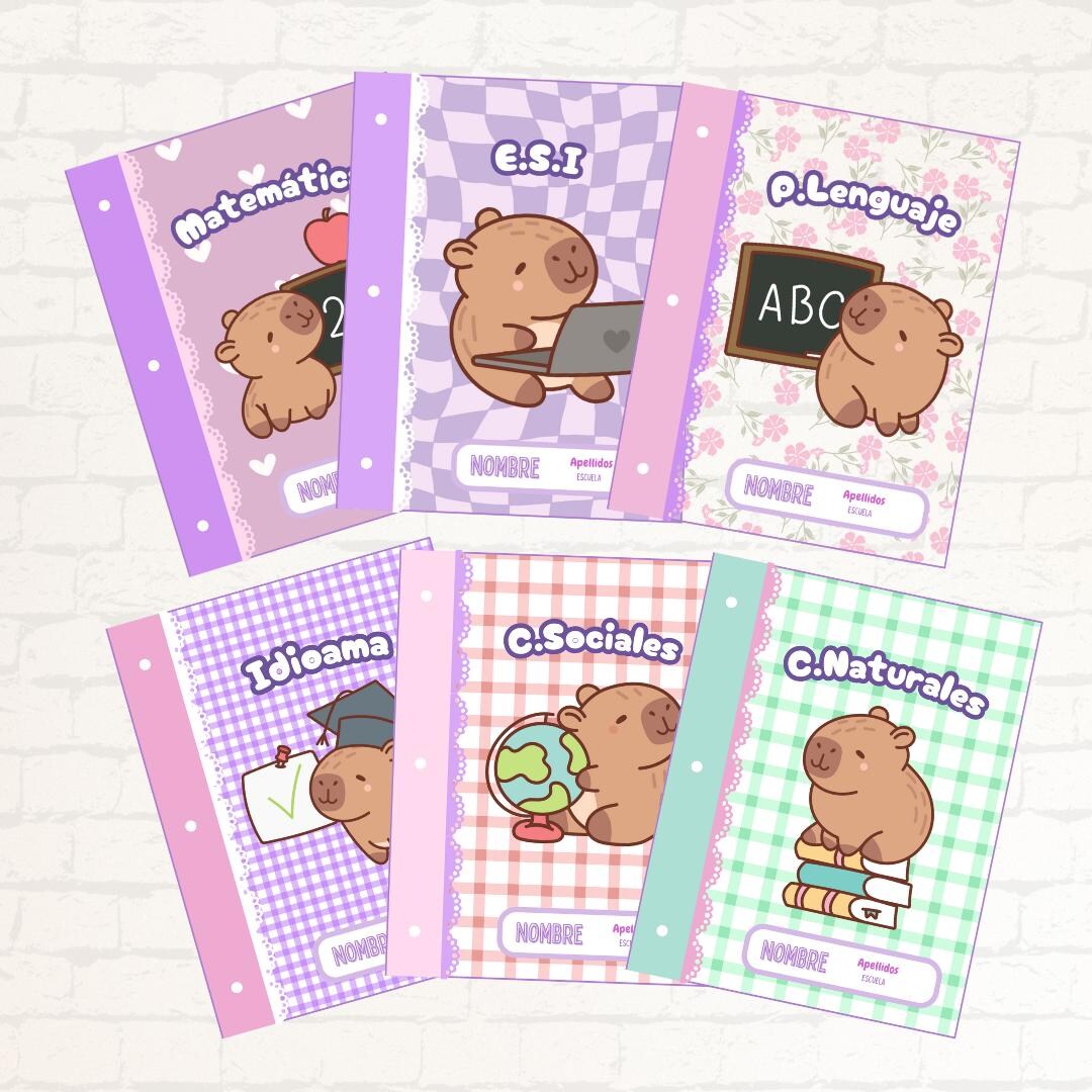 Capybara Notebook Cover Template-editable Cover Template,printable ...