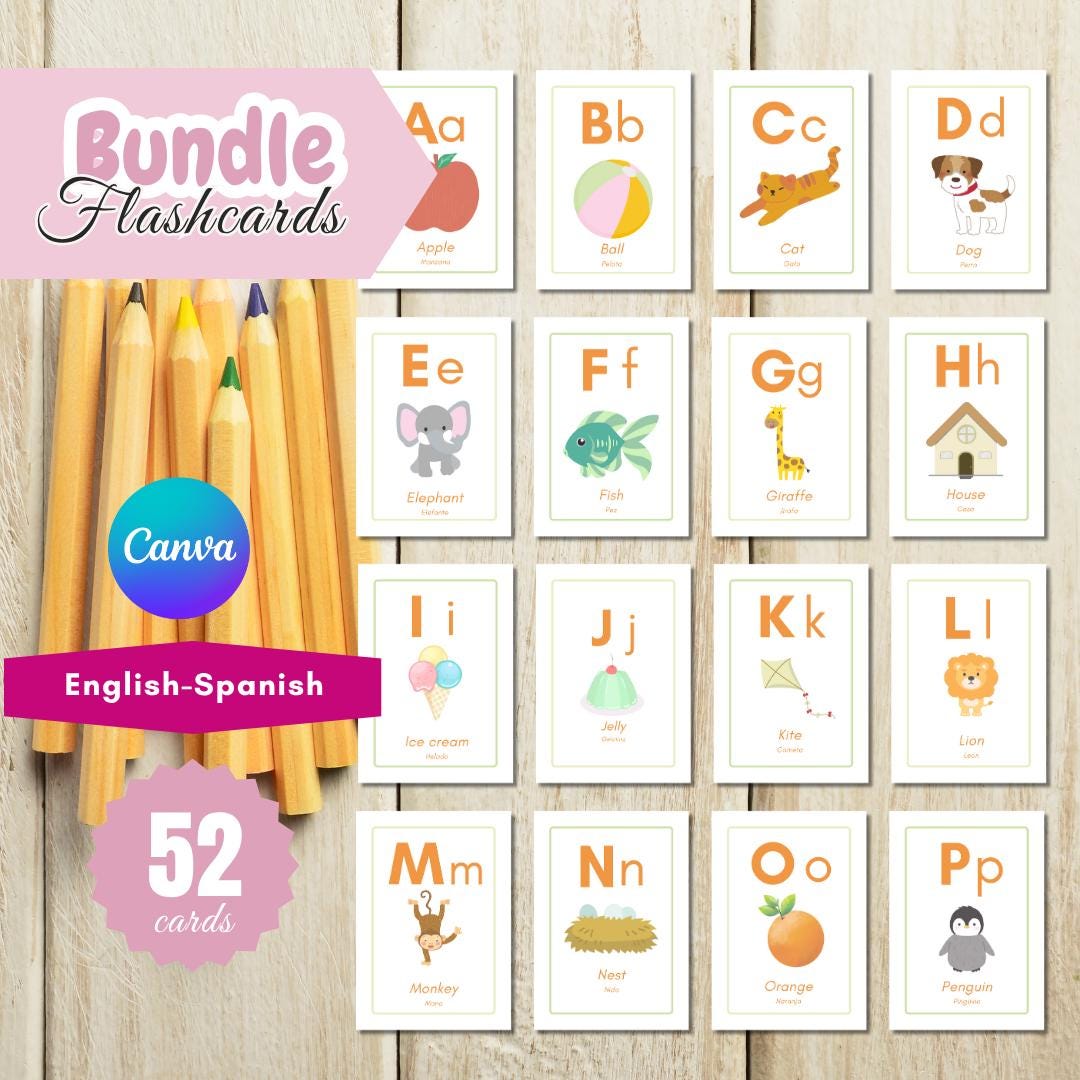 Tarjetas De Bingo Bilingües En Inglés Español Y Números (12