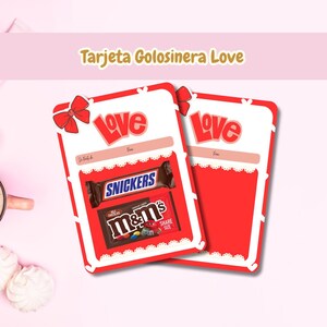 Jumbo Love Card, Valentine's Day Gift Card,Blister Packs, Editable Template for Sweets -Gift Card for Treats-Printable PDF Instant Download