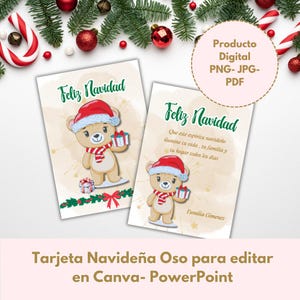 Merry Christmas Printable Gift Card-Editable Christmas Card Template and Customizable Tag,Happy Holidays Gift Card Instant Download-Canva