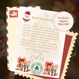 Santa Claus Personalized Letter Template Pack for the North Pole with Christmas Envelope and Official Certificate with Gift Stickers