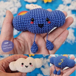 Cloud Crochet Pattern, PDF Download, german and english
