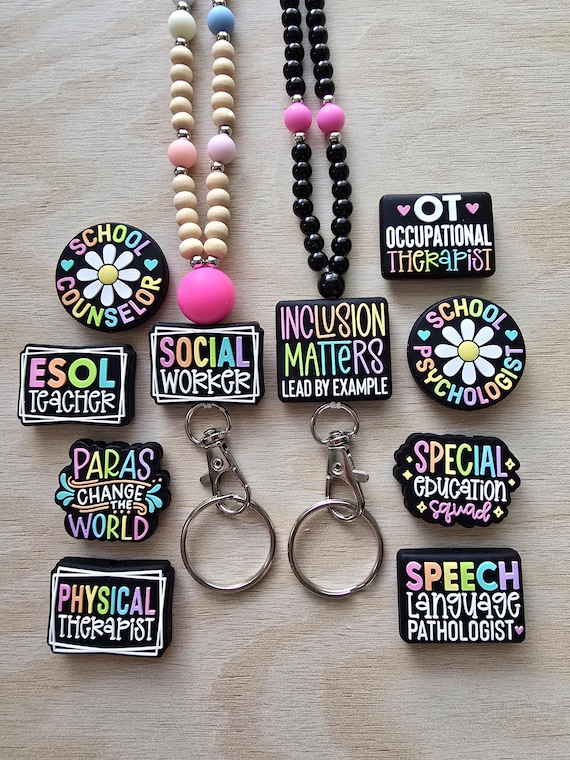 Lanyard for Social Worker Physical Occupational Therapist Para ESOL Special Ed School Counselor Psychologist Speech Language Pathologist