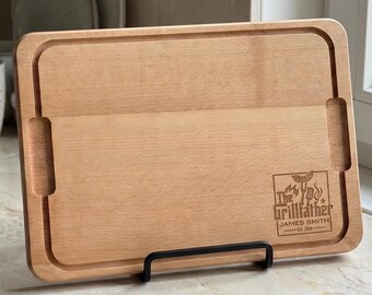 BBQ Cutting Board: Personalized Engraved Name For Dad, Fathers Day Gift