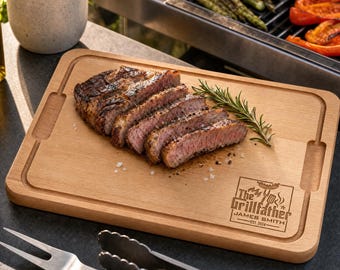 Personalized Fathers Day Gift, Custom Cutting Board, Gift for Dad, Husband, Grandpa, Grill Lover
