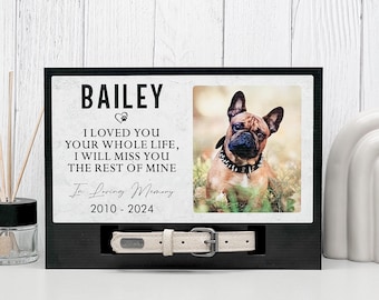 Personalized Pet Memorial Urn: Photo, Collar Holder, Keepsake Box