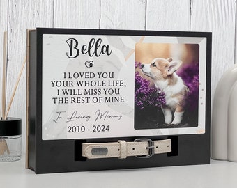 Custom Pet Memorial Urn with Photo & Collar Holder