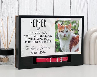 Custom Pet Memorial Urn with Photo & Collar Holder