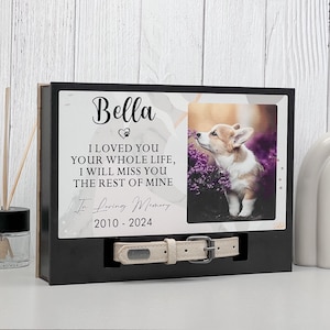 Custom Pet Memorial Urn with Photo & Collar Holder