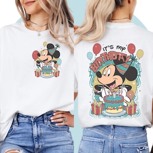 Camiseta de Mickey / Camiseta de cumpleaños de Mickey Mouse / Camiseta de Mickey para niños / Camiseta de dibujos animados de Disney unisex para adultos y niños / Fiesta temática de Disney